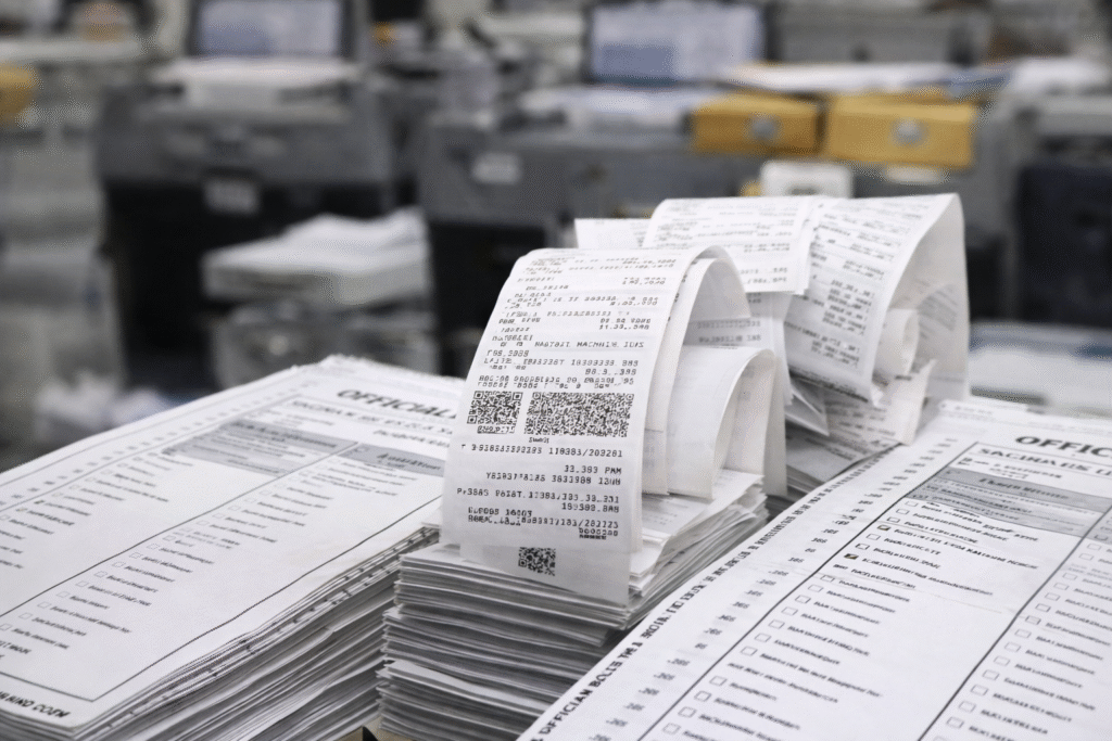 Georgia election officials have admitted that roughly 315,000 early votes in Fulton County were counted without legally required signed tabulation tapes in 2020. The disclosure undermines repeated claims that the election was the “most secure in history.”