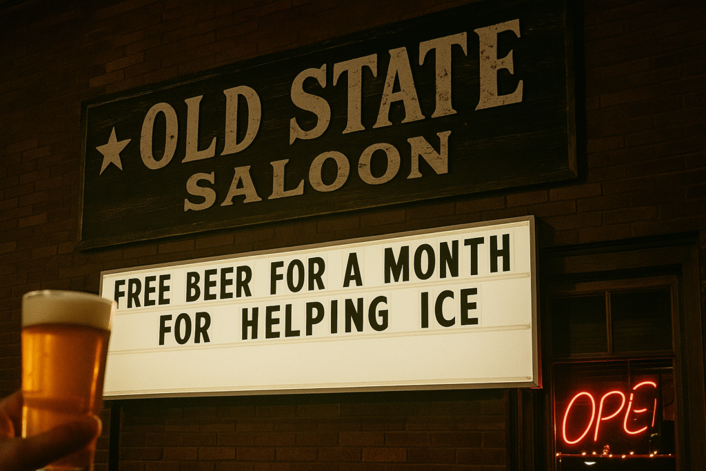 ‘Merry Snitchmas’: Idaho Saloon Promises Free Beer to Citizens Willing to Help ICE Catch Illegals