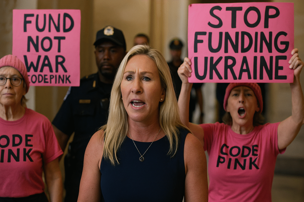 Marjorie Taylor Greene and Code Pink, 'Traitors,' Together