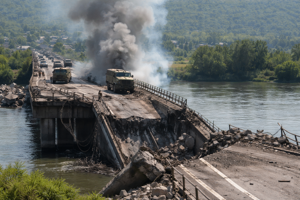 The enemy reports partial restoration of traffic on the bridge over the Dniester.