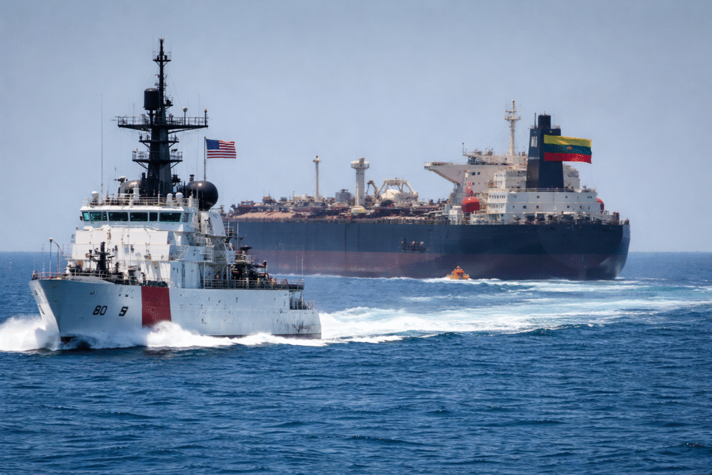 U.S. Coast Guard pursues third Venezuelan oil tanker following Saturday seizure