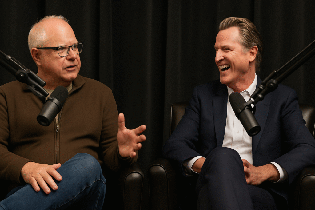 This Viral Clip of Walz and Newsom Talking About 'Masculinity' is Comedy Gold