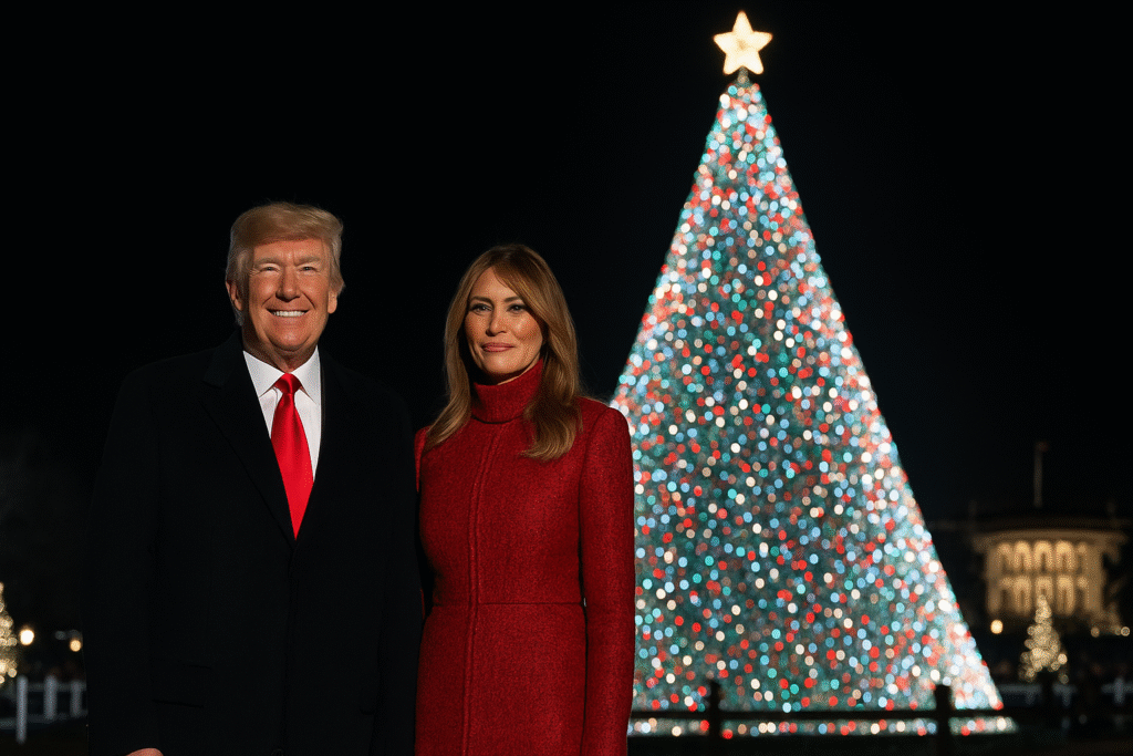 WATCH- President Trump & Melania Light National Christmas Tree in BEAUTIFUL Ceremony