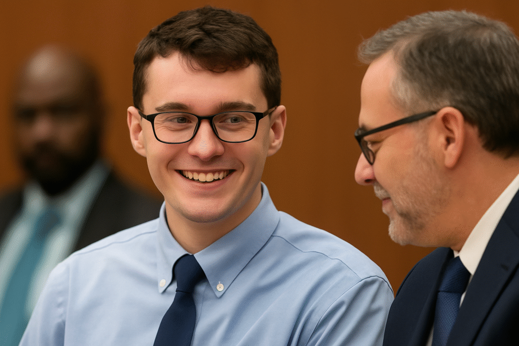 Accused Charlie Kirk assassin Tyler Robinson seen smirking and laughing in first in-person court appearance