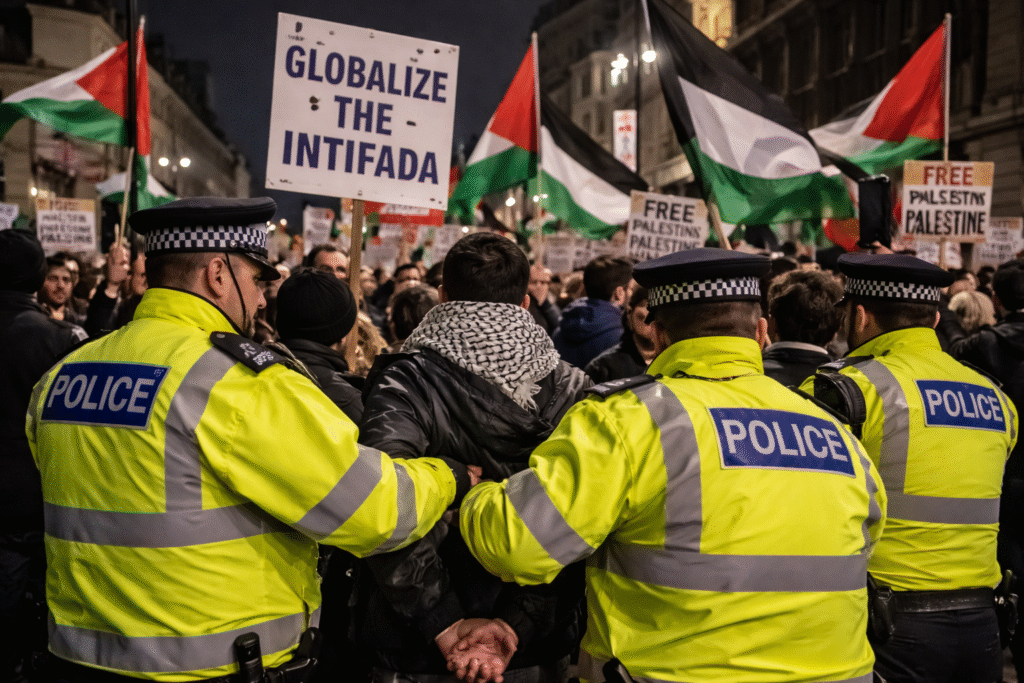 London police arrest 4 over ‘Globalize the intifada’ slogan