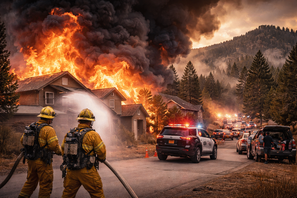 South Dakota, Wyoming See Evacuations Due To Wildfires Erupting From Hurricane-Force Winds