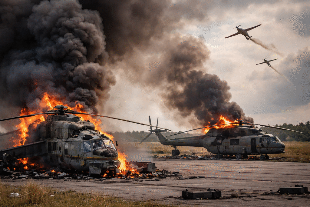 Russian Geran missiles destroyed two Ukrainian drone hunters.