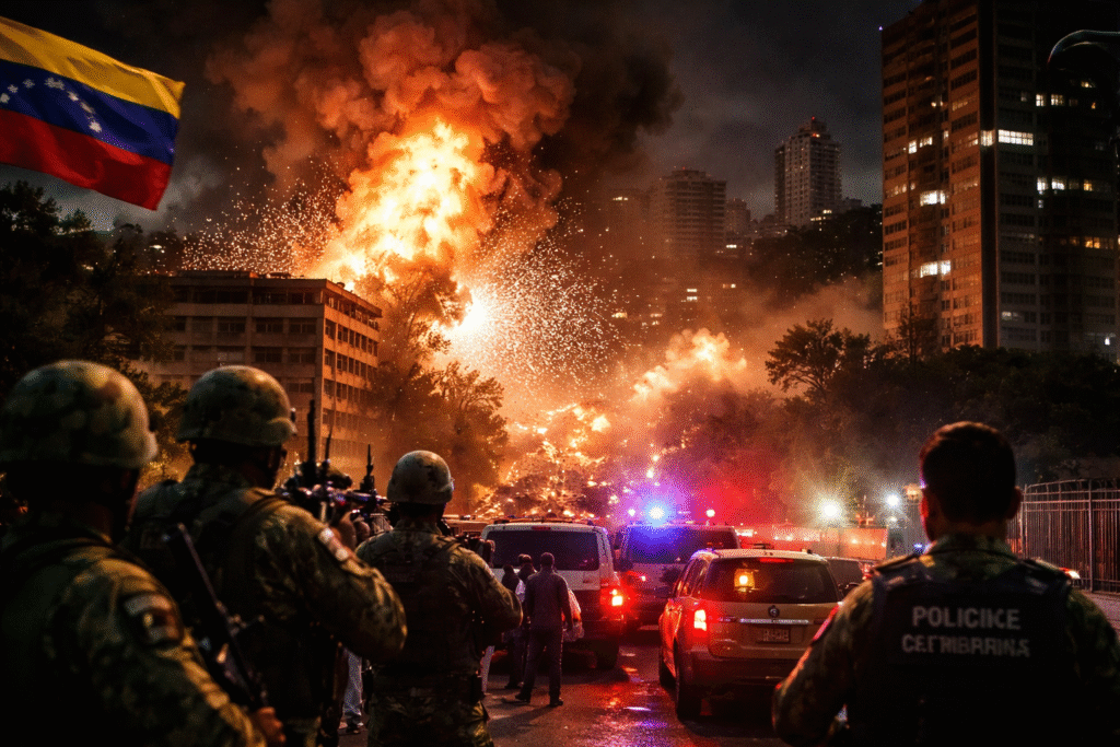 Maduro Declares State of Emergency After Caracas Blasts, Claims U.S. Airstrikes