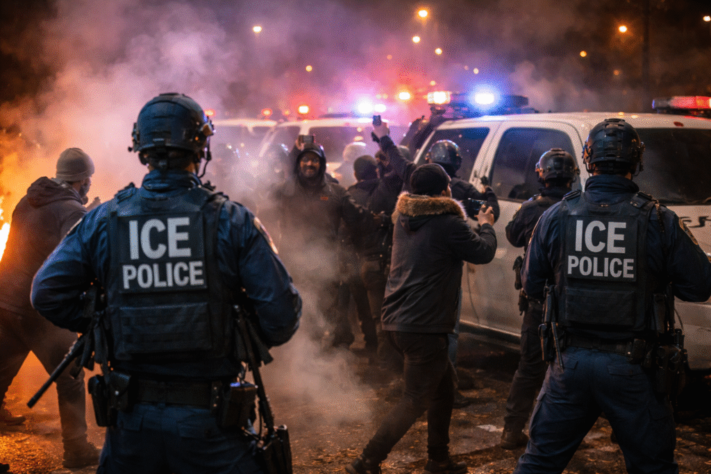 Shocking Video Captures Fatal ICE Shooting During Minneapolis Protests