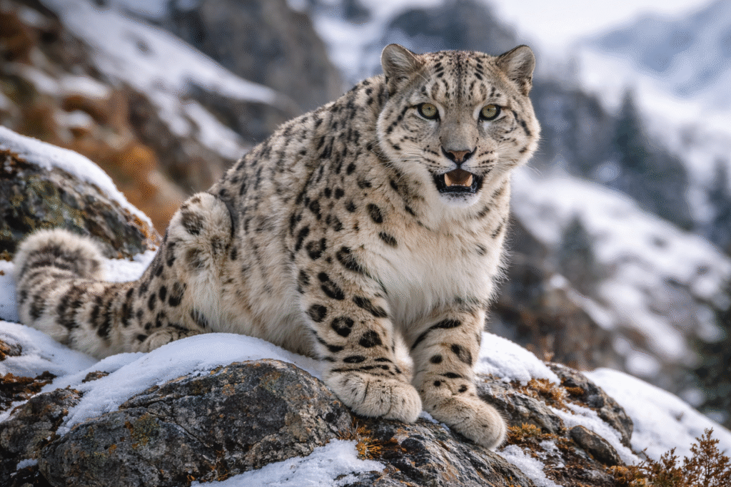 Skier brutally mauled trying to take photo with snow leopard