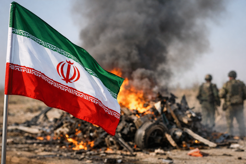 Senator John Fetterman speaking to reporters at microphones near the U.S. Capitol during a political press briefing about the Iran conflict.
