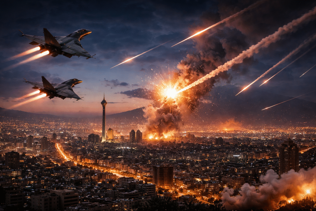 Iran has launched retaliatory missiles and drones targeting Israel, U.S. bases and Gulf states while fighting has disrupted shipping routes such as the Strait of Hormuz and raised fears of a broader energy crisis.